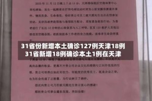 31省份新增本土确诊127例天津18例31省新增18例确诊本土1例在天津