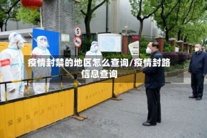 疫情封禁的地区怎么查询/疫情封路信息查询