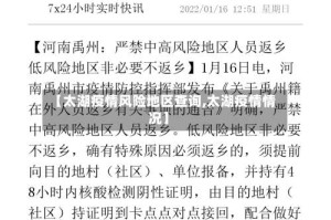 【太湖疫情风险地区查询,太湖疫情情况】