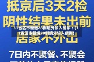 31省区市新增28例境外输入确诊︰(31省区市新增20例境外输入病例)