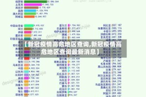 【新冠疫情高危地区查询,新冠疫情高危地区查询最新消息】