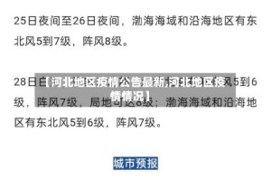 【河北地区疫情公告最新,河北地区疫情情况】