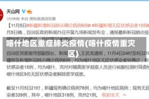 喀什地区重症肺炎疫情(喀什疫情重灾区)