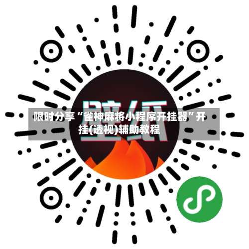 限时分享“雀神麻将小程序开挂器	”开挂(透视)辅助教程-第2张图片