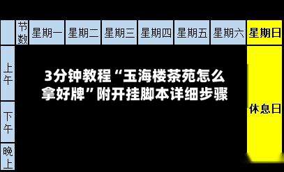 3分钟教程“玉海楼茶苑怎么拿好牌”附开挂脚本详细步骤-第1张图片