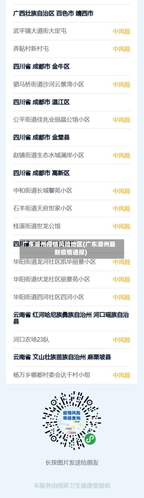 广东潮州疫情风险地区(广东潮州最新疫情通报)-第2张图片