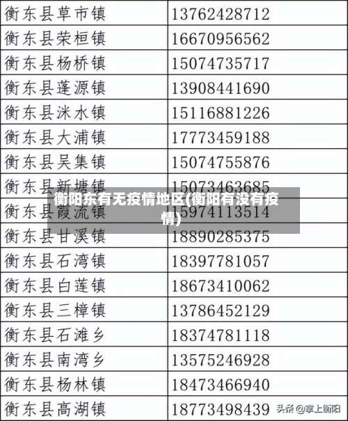 衡阳东有无疫情地区(衡阳有没有疫情)-第2张图片