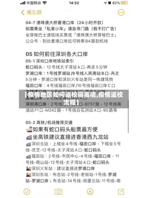 【疫情地区如何返校隔离呢,疫情返校流程】-第1张图片