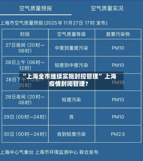 “上海全市继续实施封控管理	” 上海疫情封闭管理？-第2张图片