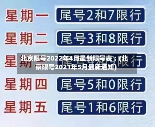 北京限号2022年4月最新限号表︰(北京限号2021年5月最新通知)-第1张图片