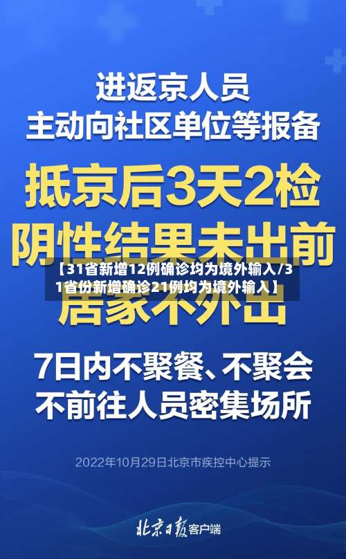 【31省新增12例确诊均为境外输入/31省份新增确诊21例均为境外输入】-第1张图片