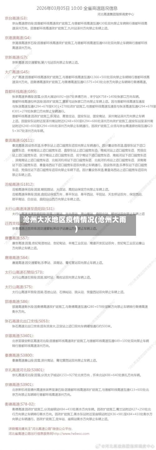 沧州大水地区疫情情况(沧州大雨)-第3张图片