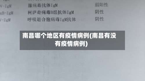 南昌哪个地区有疫情病例(南昌有没有疫情病例)-第2张图片