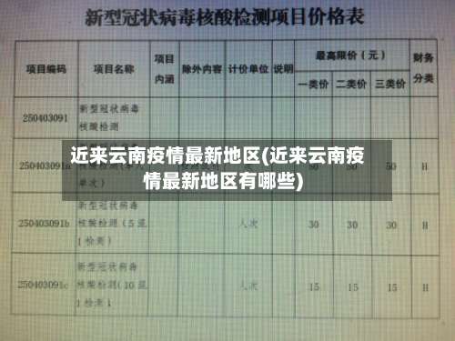 近来云南疫情最新地区(近来云南疫情最新地区有哪些)-第3张图片