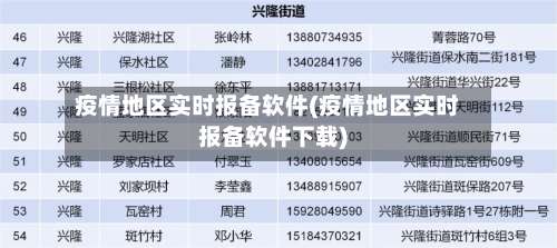 疫情地区实时报备软件(疫情地区实时报备软件下载)-第2张图片